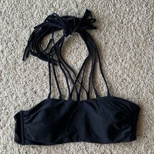 Black Tie Bikini Top